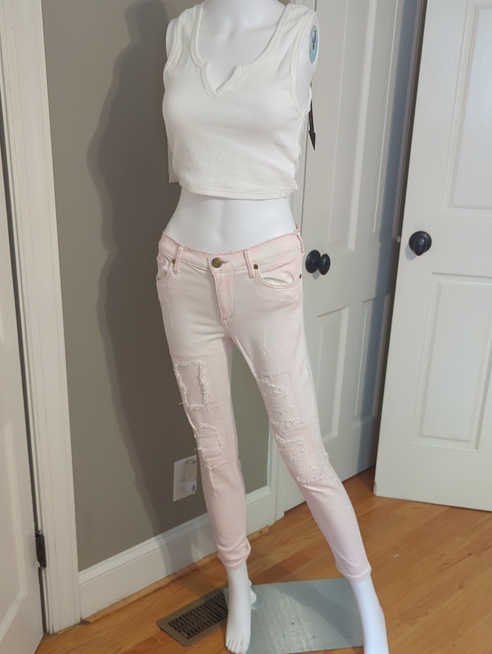 True Religion Light Pink Skinny Jeans